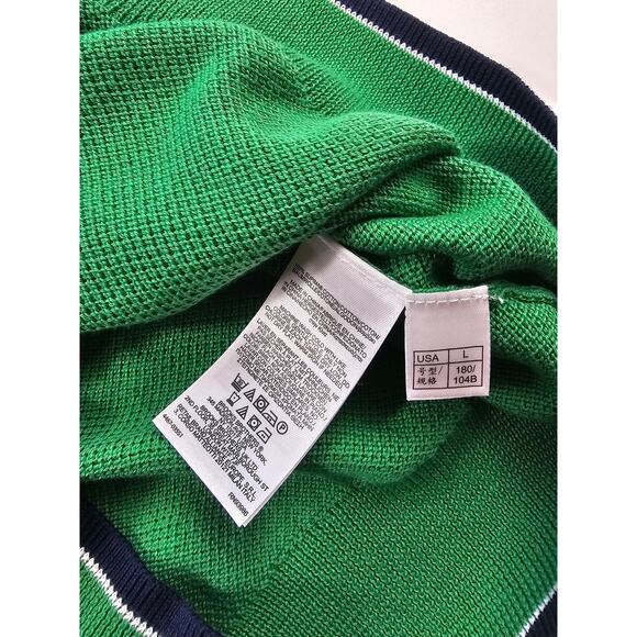 Brooks brothers vintage 90s supima cotton knit sweater pullover green preppy L _ - Picture 5 of 7